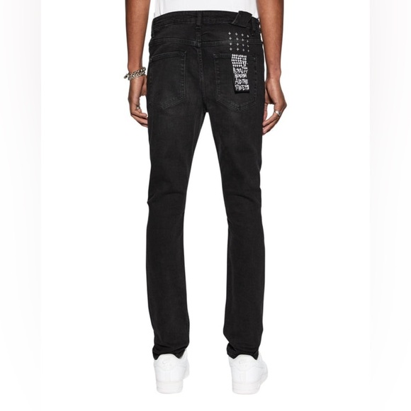 KSUBI Chitch Krow Black Slim Skinny Denim Jeans Mens Size 32 Distressed